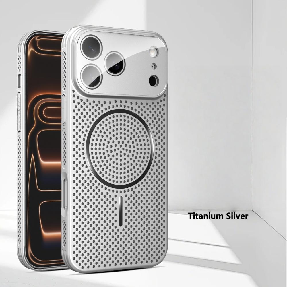 

Heat Dissipation Cooling For Magsafe Case for iPhone 17 Pro 16 15 14 13 17 Pro Max Big Window Glass Lens Protect Magnetic Cover iPhone17