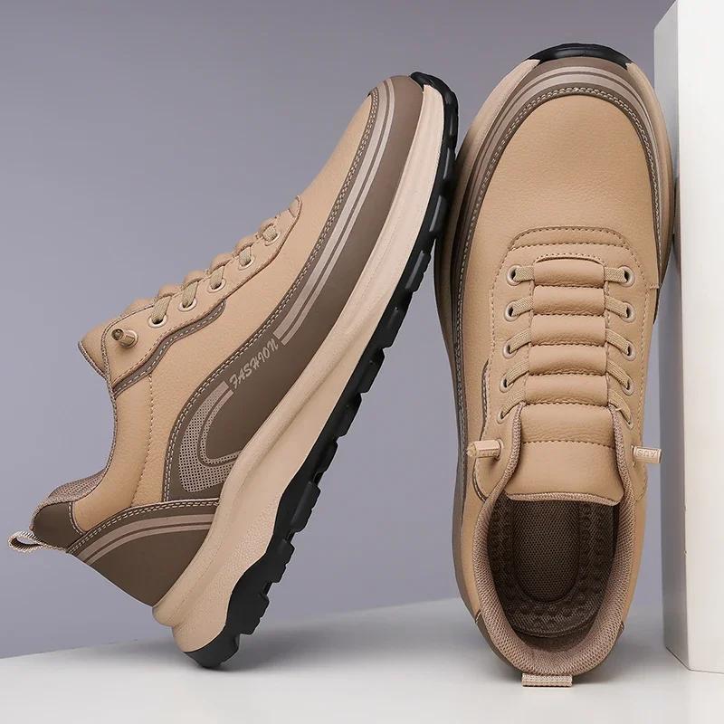 Fashion Leather Casual Shoes Men New Arrival Training Sneakers Durable Mens Sports Footwear Classic Man Athletic Shoes Outdoor Trainers