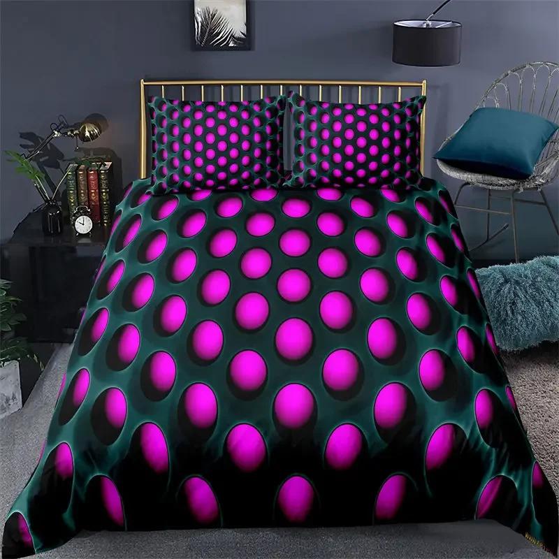 3D Honeycomb Abstract Geometric Comfortable Duvet Quilt Cover Pillowcase Bedding Set Children Bedroom Decoration Home Textile
