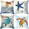 Ocean Starfish Mermaids Sea Turtle Soft Cushion Cover Pillow Case Home Decor