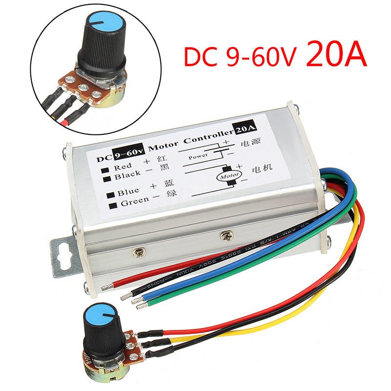 Regolatore Di Velocità PWM DC 9V-60V 20A – Interruttore Stepless Per Motori DC