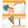 PU Leather Cover Loose-Leaf Notebook 3-Ring Binder Memo Pad Mini Pocket Notebook  Students
