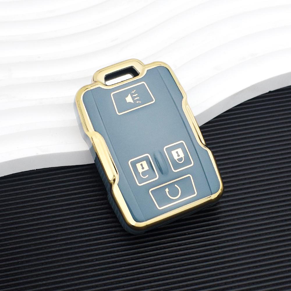TPU Car Key Cover Case Fob for Chevrolet Suburban Silverado GMC Terrain Yukon Tahoe Sierra Smart Auto Accessories Key Ring
