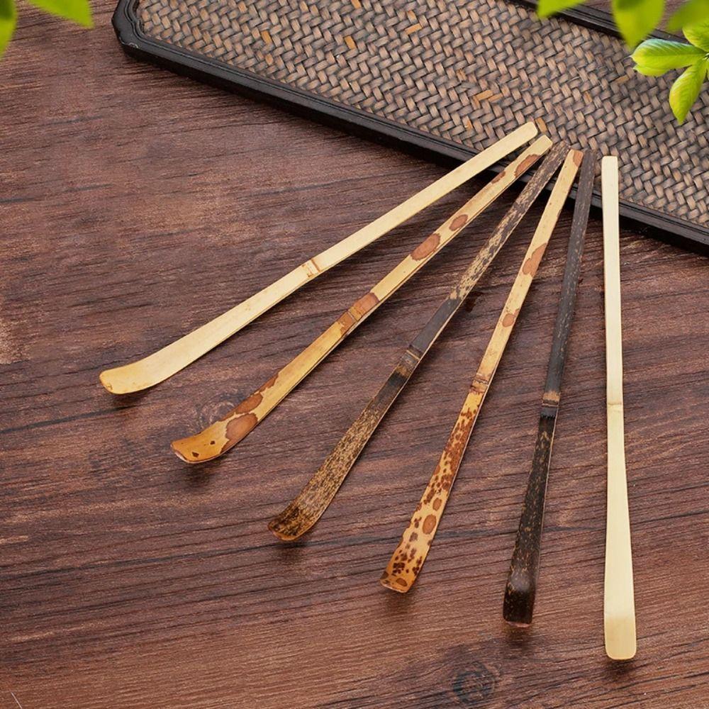 Traditional Bamboo Matcha Sticks Spoon Professional 18cm Tea Leaf Spoon Handmade Tea Ceremony Utensils Tea Lover