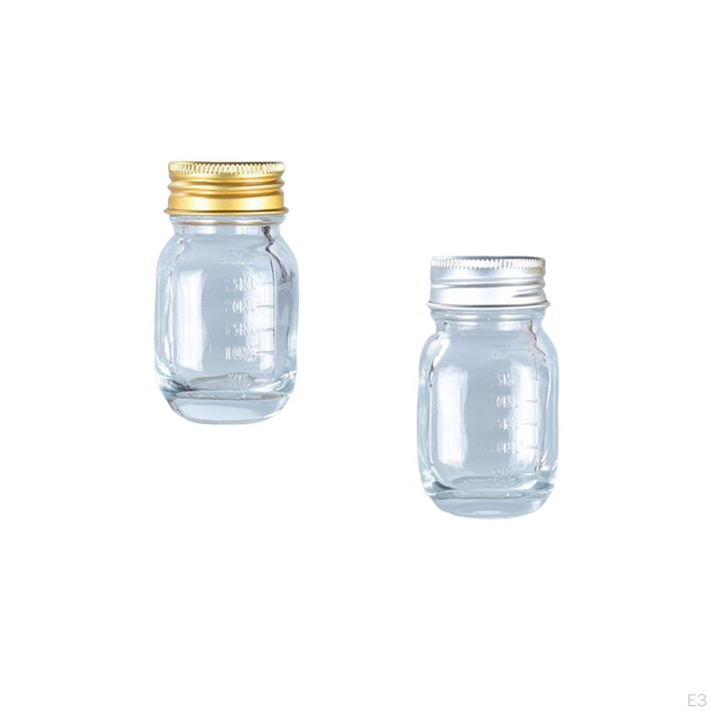 Glass Chemistry Reagent Bottle 30 ml Capacity ,Clear Sample Jar Scientific Glassware Screw Cap for