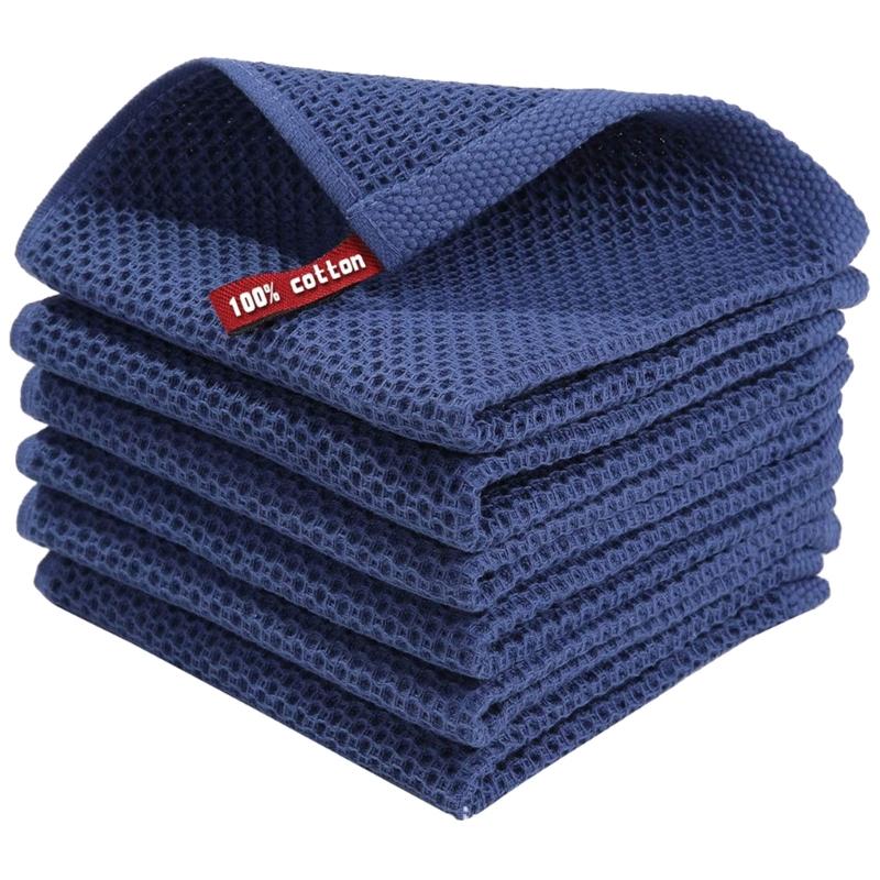 

6 шт. Салфетка для уборки бытовая прочная впитывающая тряпка хлопковое кухонное полотенце X3UC