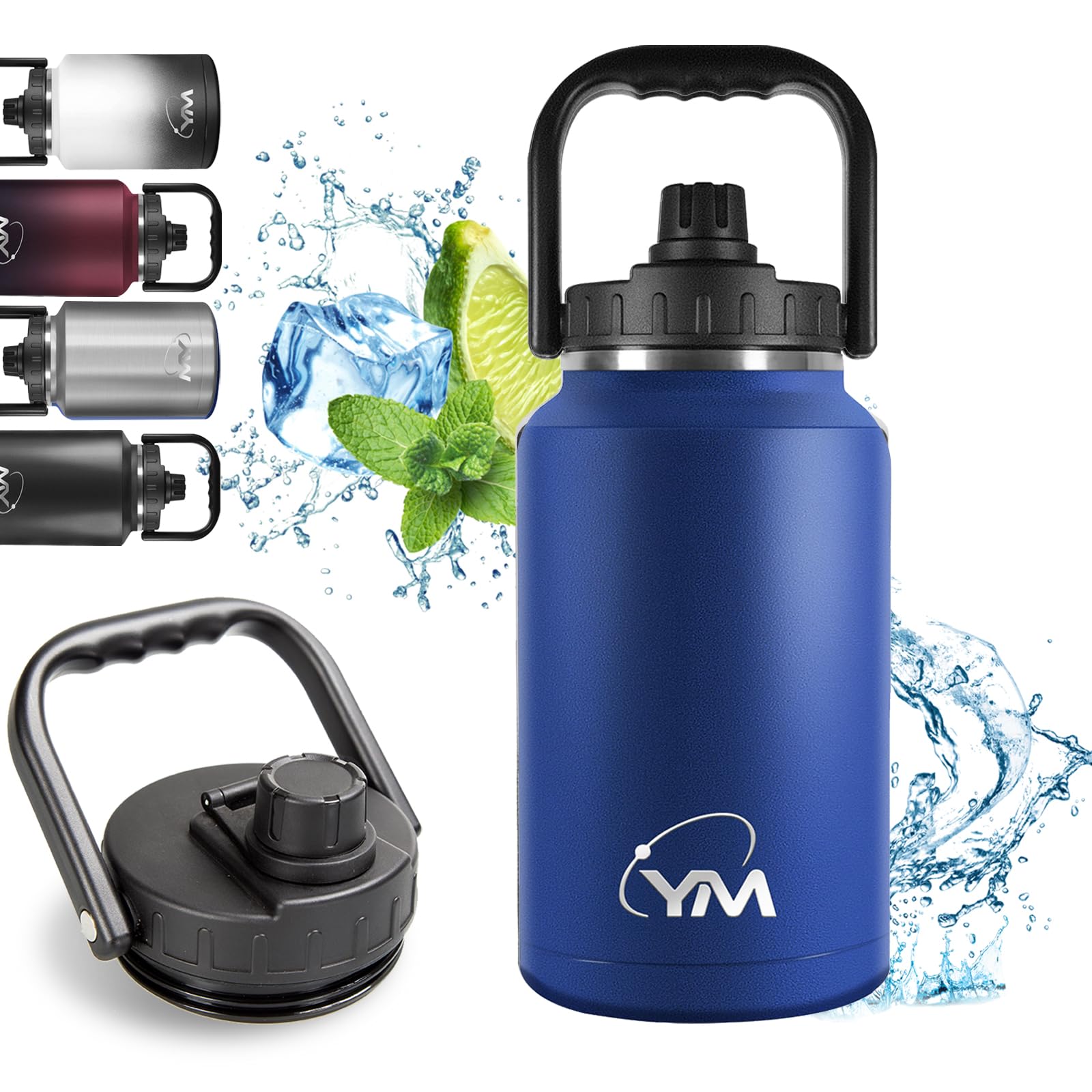 

BOONSHAK 3.8L Stainless Steel Vacuum Insulated Ice Container, Water Bottle, Tank, Cold Storage, Large Capacity, Wide Mouth, Ice Bucket, Water Jug,