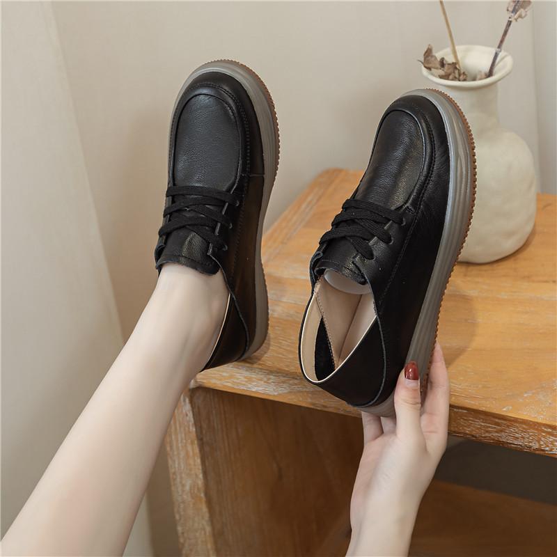 Dámské ručně vyráběné dámské boty podzimní boty dva způsoby nošení kožené nazouvací lehké ležérní těhotenské boty