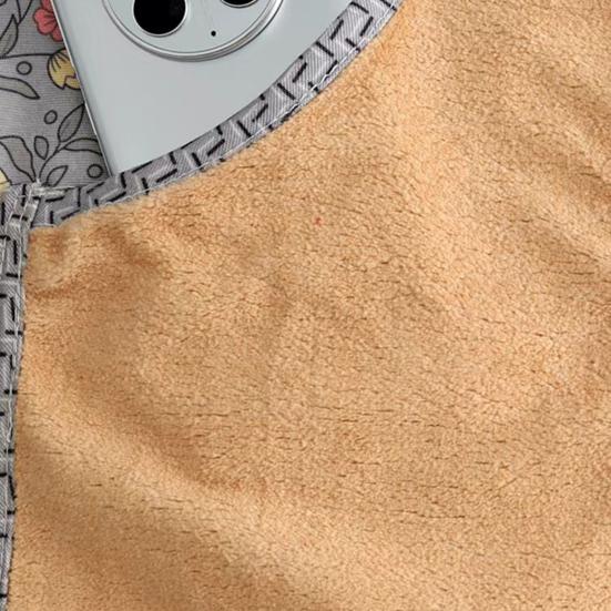 Atmungsaktive Halbschürze mit Taschen Wasserabweisende Küchen-Taillenschürze zum Kochen, Gärtnern, als Kellnerin, Blumenmuster, Verstellbar, Back-, Catering-Schürze