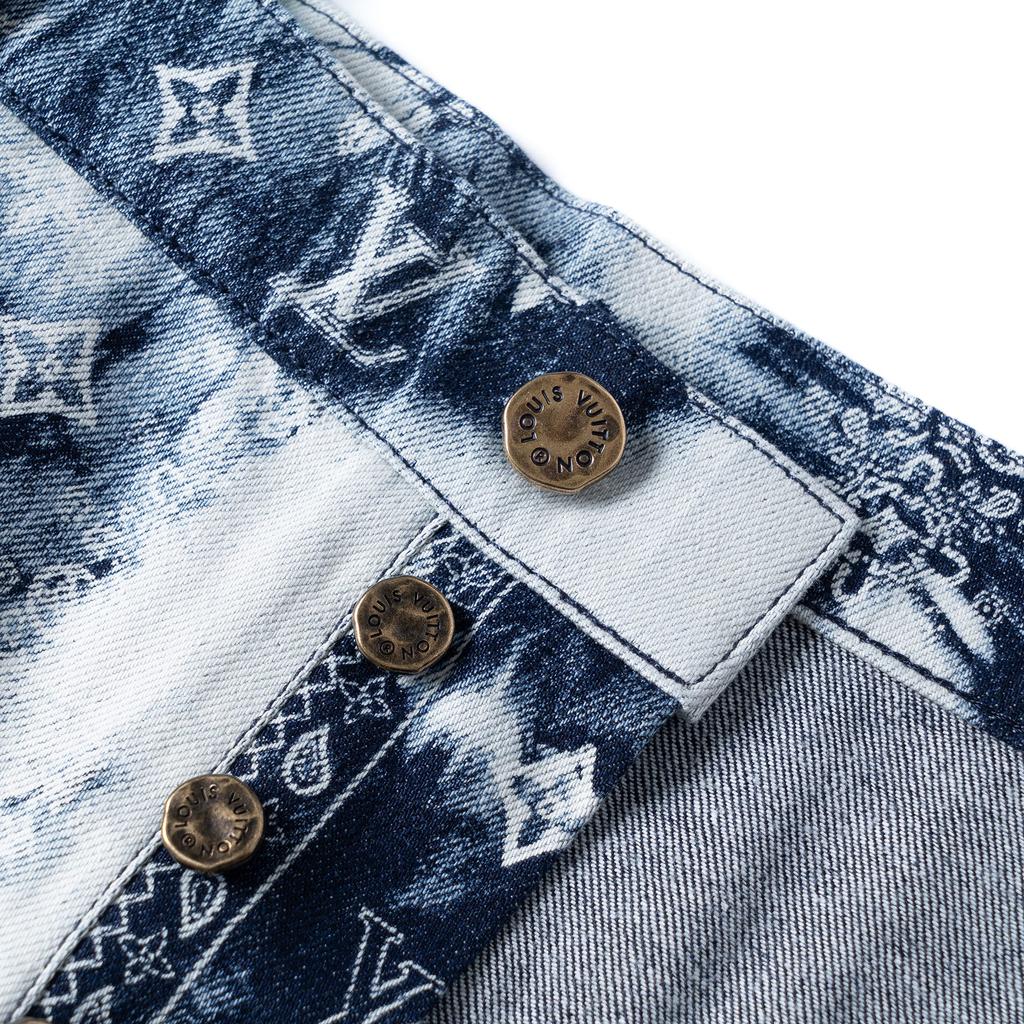 LOUIS VUITTON Casual Shorts Men's Blue White 1AA55K