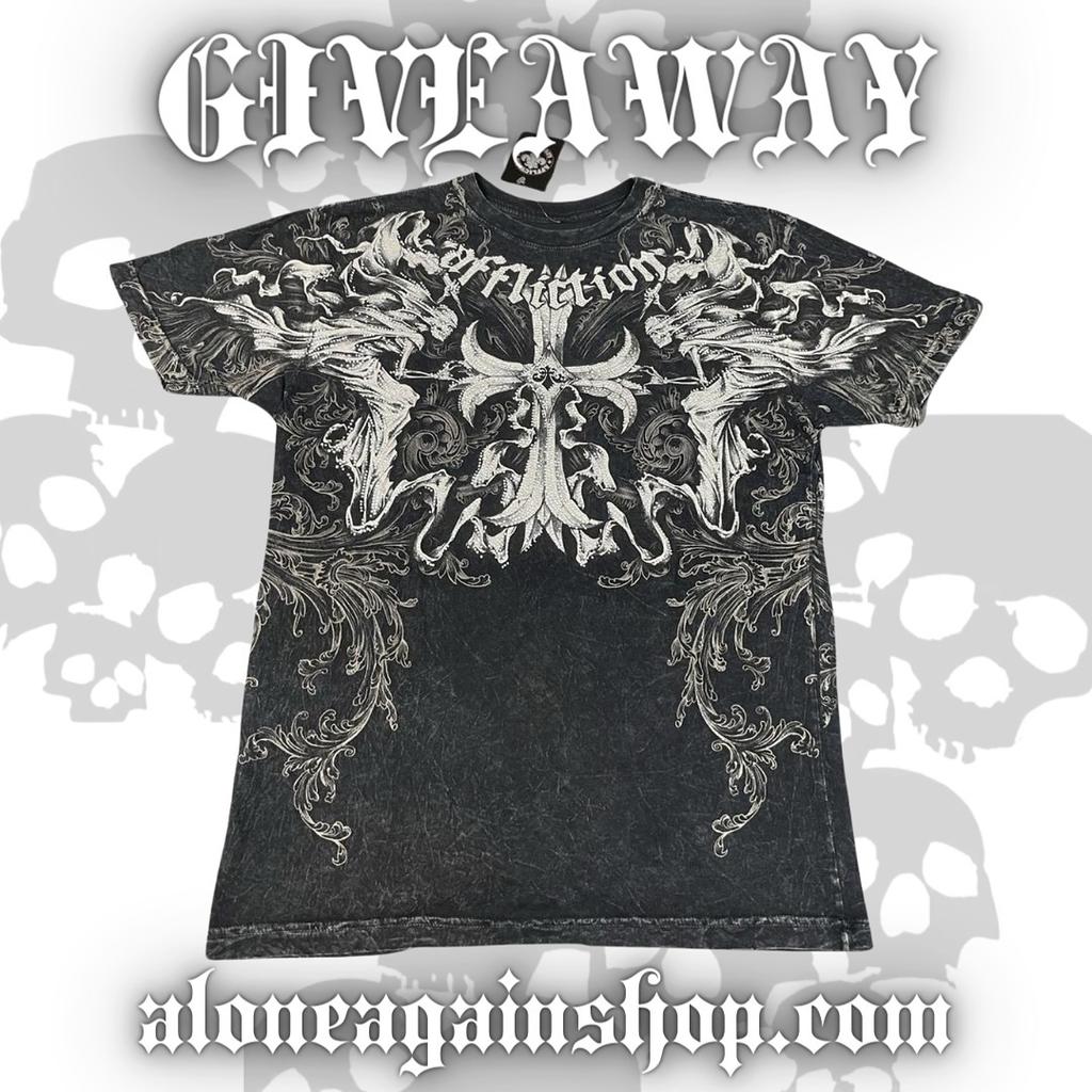 T-shirt Affliction Rouge Années 90 Hommes Rétro Américain Coton Col Rond Chemise Lavée Hip Hop Couple Spéciaux Été Porter T-shirts Gothiques