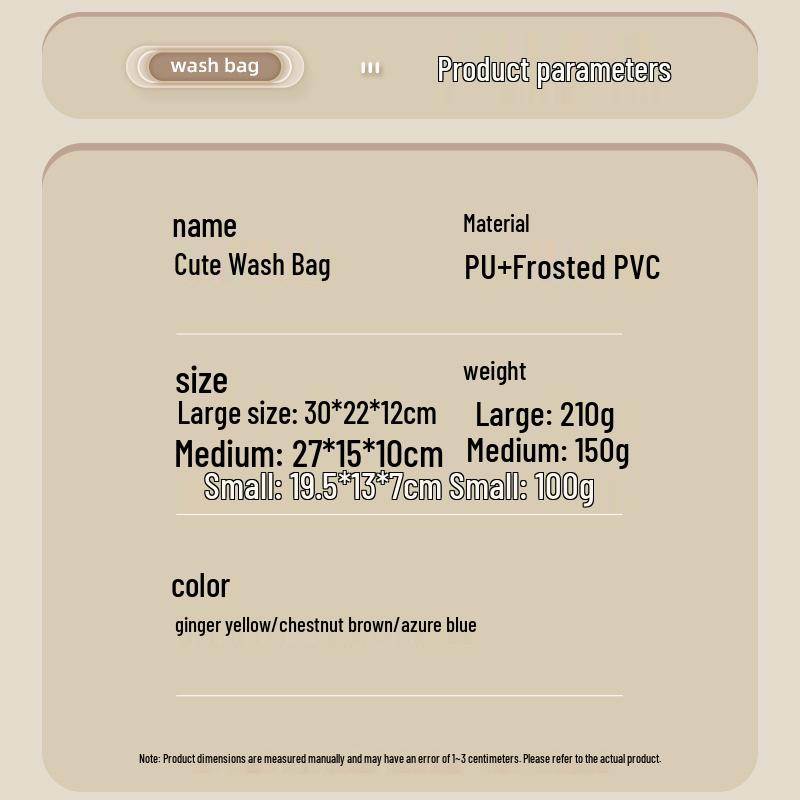 Large Capacity Waterproof PU Makeup & Toiletry Bag - Portable Travel Storage