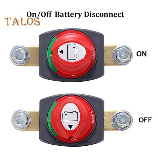 Interruttore di scollegamento della batteria del palo superiore da 12-48 V, isolatore principale di interruzione di corrente continua da 275 A per auto, veicoli, camper, barche, guscio in ABS per impieghi gravosi