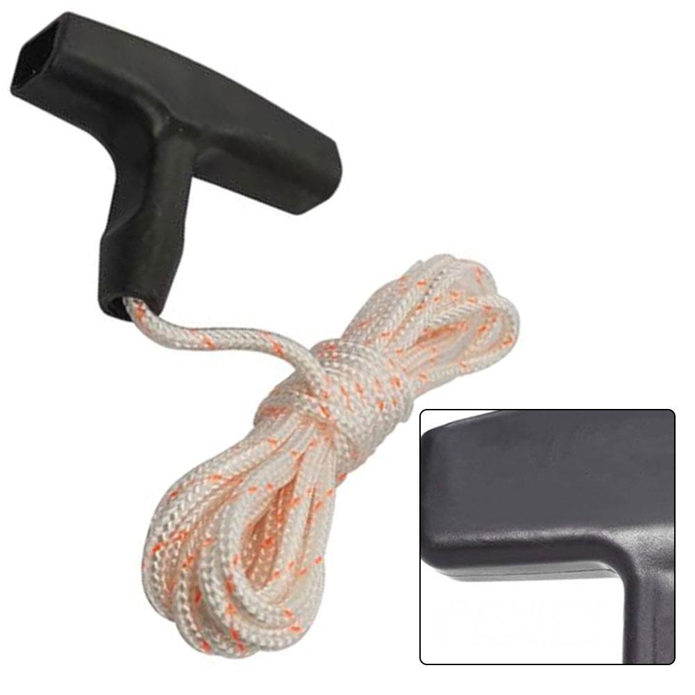 Recoil Starter Rope 3-Meter Pull Cord With Starter Handle Lawn Mower Garden Tools  For 300cm Plastic Handle Pull Rope Kit