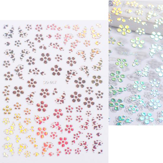 Nail Sticker Self Adhesive Removable Paper Three-dimensional Flower Nail Sticker DIY Nail Art Beauty Supplies