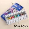 12 ml 12 farieb/sada akrylových farieb, sada farieb, akrylové farby, pigment pre umelcov, keramické kamenné steny, remeselné farby, farebné pigmenty