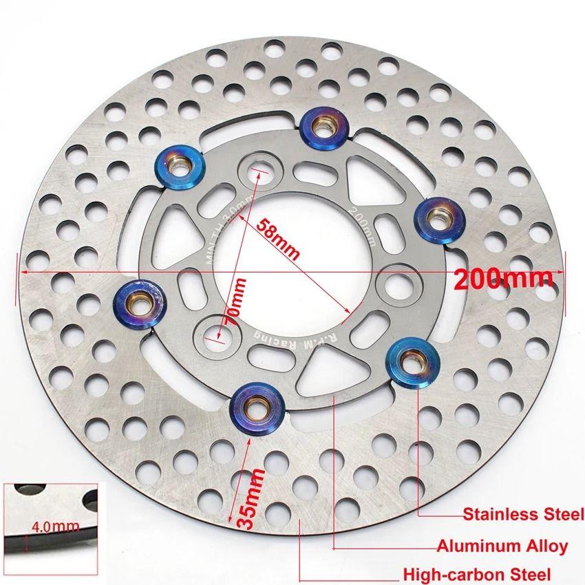RPM Motorcycle Brake Caliper 82mm Disc Rotor For Yamaha Scooter Aerox JOG BWS NMAX XMAX Rsz WISP Force Dirt Pit Bike GROM DIO