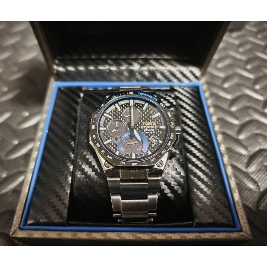 Used [Super rare!! Limited item!! Beautiful item!!] EQB-1100TMS Radio Casio Edifice TOM'S EDIFICE CASIO Bluetooth Carbon TOM'S Limited Edition