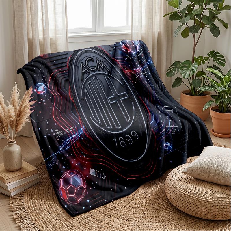 AC Milan Theme blanket Soft Flannel Blanket Plush Throw Blanket Cozy Sofa Bed Blanket for Home Decor