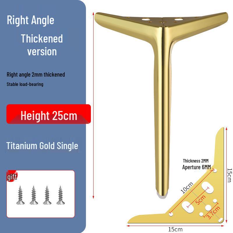 Metal Semicircular Three-Pronged Sofa and Cabinet Support Leg