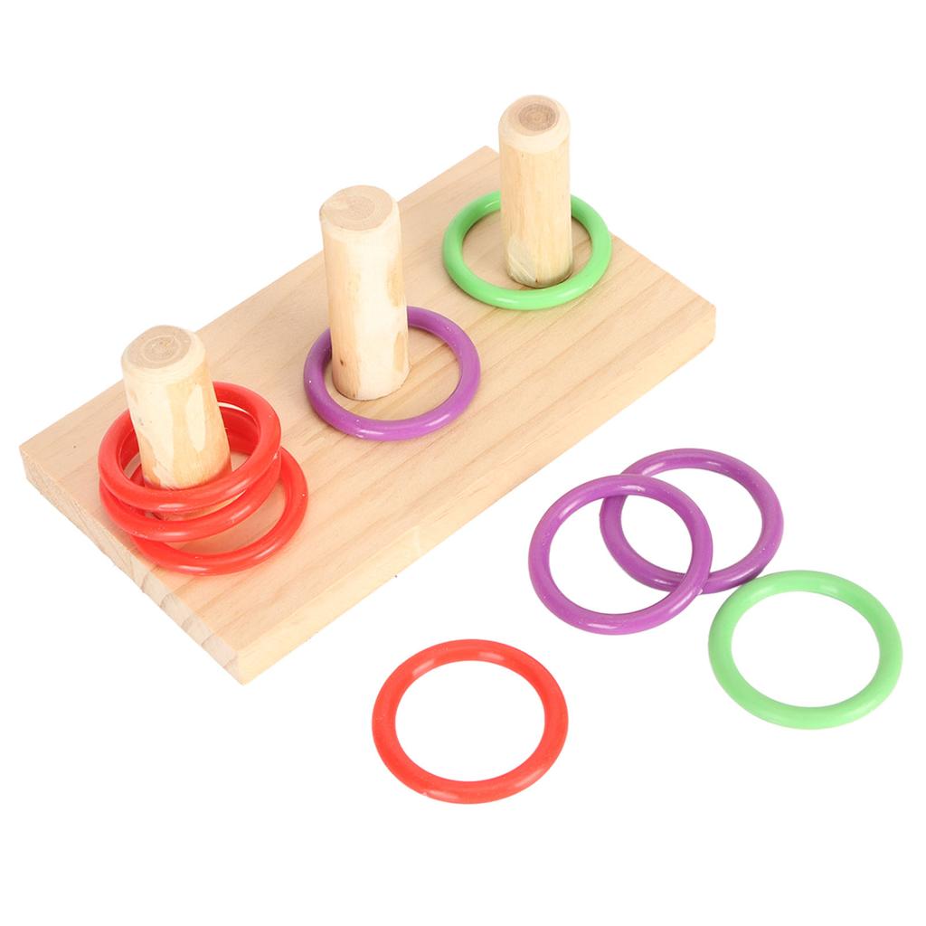 Bird Ring Toy Colorful Interactive Chewing Training Parrot Tabletop Puzzle Toy for Lovebird Cockatiel 5cm 2.0in Ring