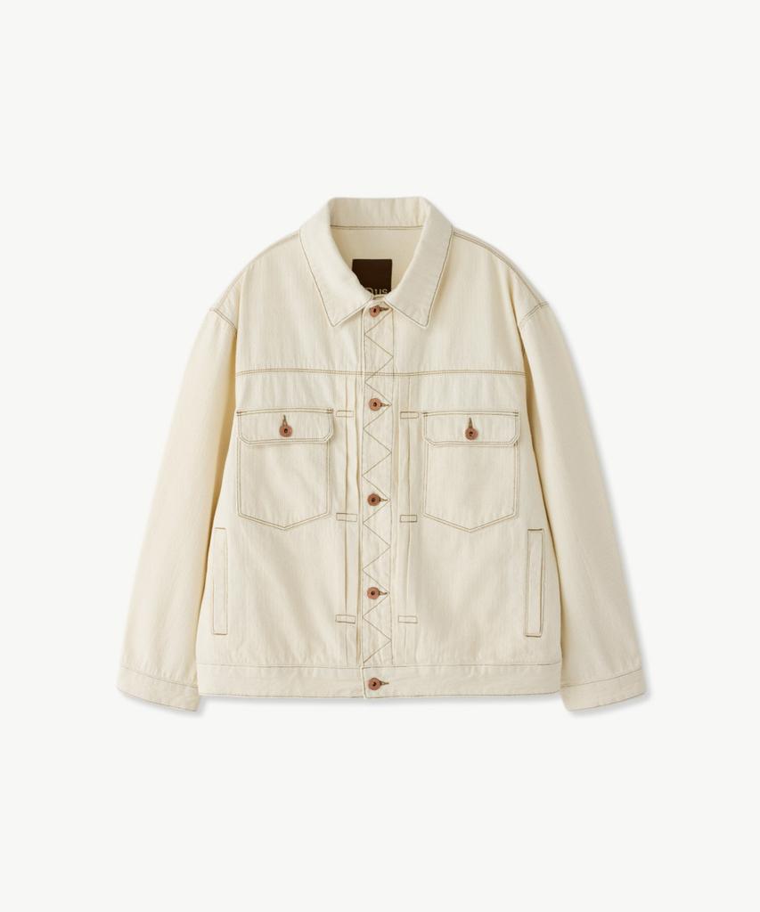 Stco Diems Chain Twill Denim Jacket Set-Up_Beige (Oversized)_Ddjxz05Osd