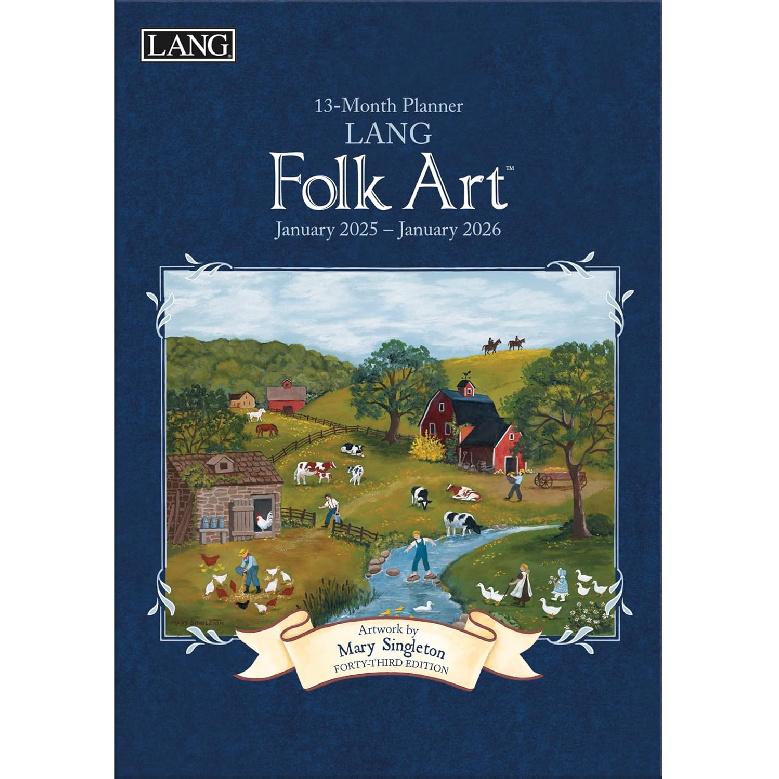 Lang, LANG Folk Art 2025 Monthly Planner by Mary Singleton 2025
