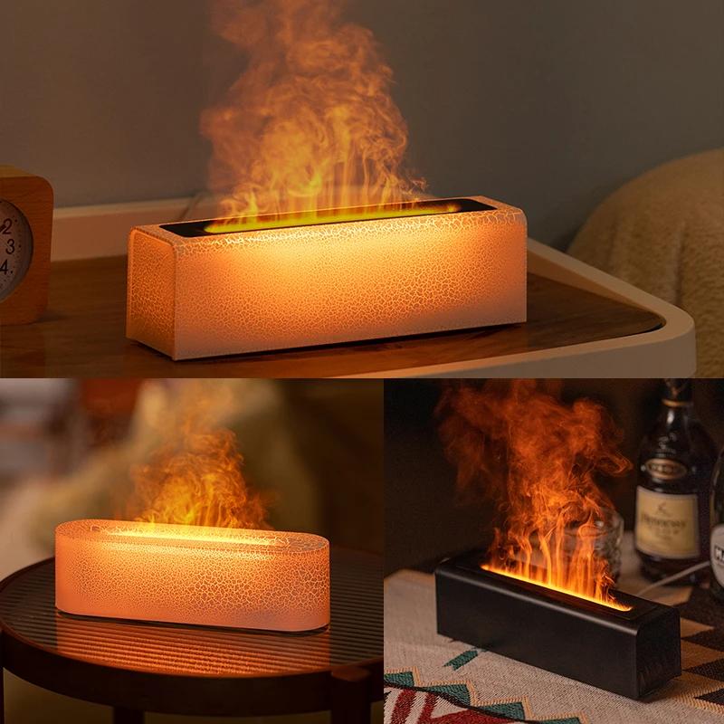 Flame Aroma Diffuser Air Humidifier Ultrasonic Cool Mist Maker Fogger LED Essential Oil Difusor Fragrance Home