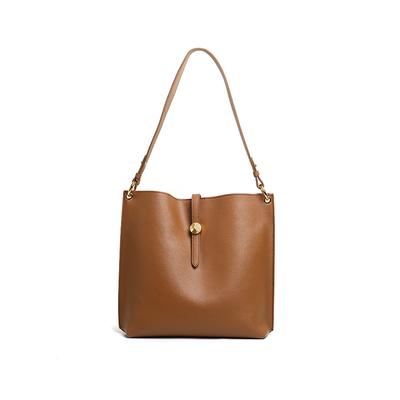 Women's New High Capacity Mother and Child Bag with Unique Design Genuine Leather Women's Bag One Shoulder Handheld Bucket Bag