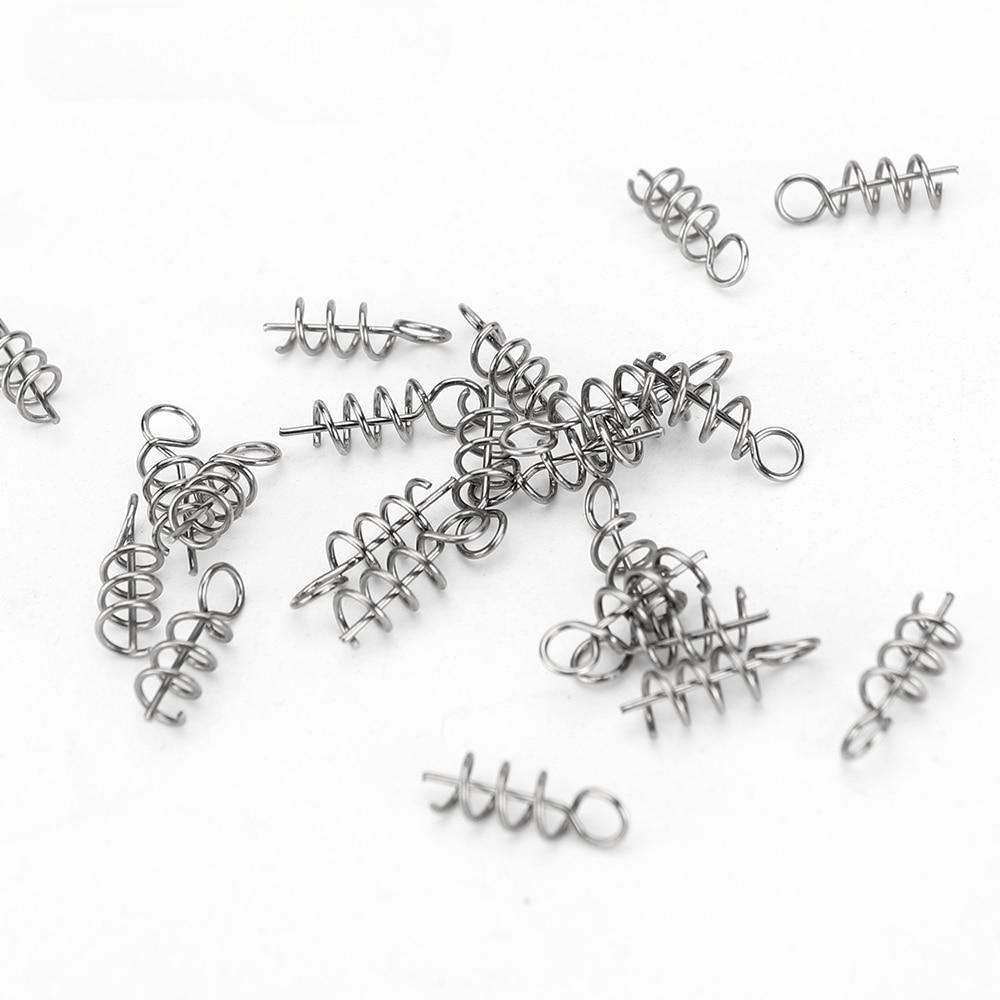 

50 шт./лот, пружинный стопорный штифт, кривошипный крючок, рыболовный соединитель, вертлюги из нержавеющей стали и мягкая приманка