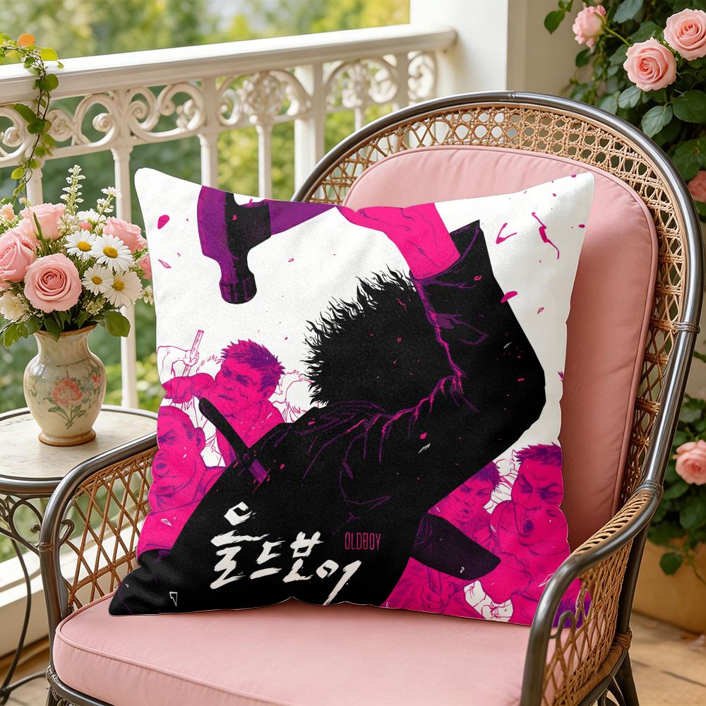 Classic Movie OOldboy Cushion Cover Soft Plush Throw Pillow Cover DoubleSided Decorative Cushion Case Sofa Bedroom Home Decor