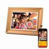 Kodak Moldura de Madeira com Painel Touch, Digital WiFi para Fotos 64GB Remota, FHD, Embutida, Transferência, Compartilhamento de Fotos/Vídeos em Tempo Real, 10 polegadas