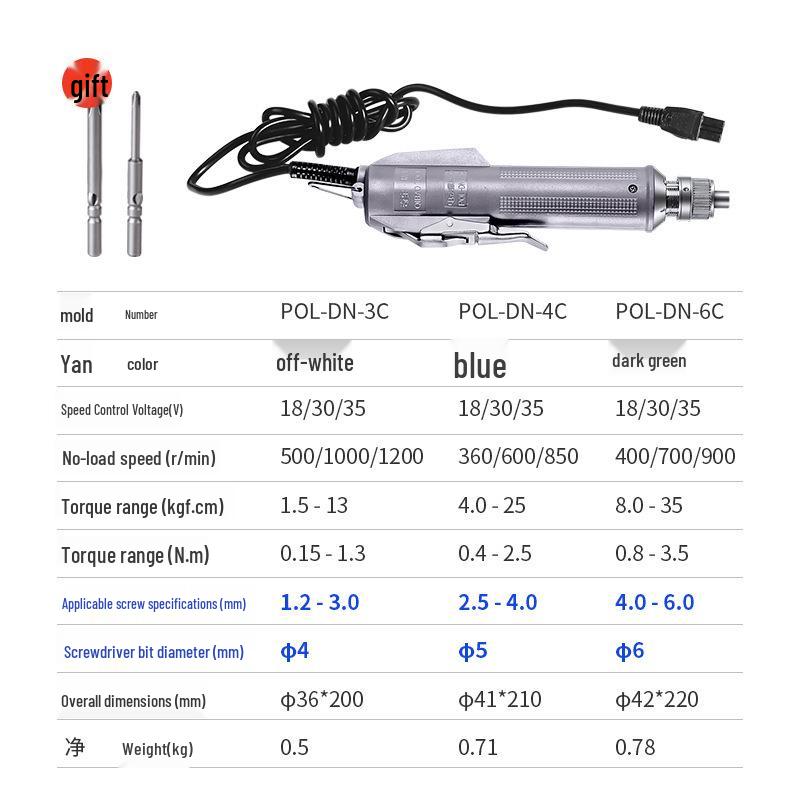Qibao Seiko 3C Einstellbares Drehmoment und Geschwindigkeit Elektrischer Schraubendrehersatz