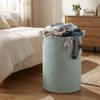 Folding Striped Laundry Basket Large Capacity Sundries Storage Basket Toys Organizers  Bathroom