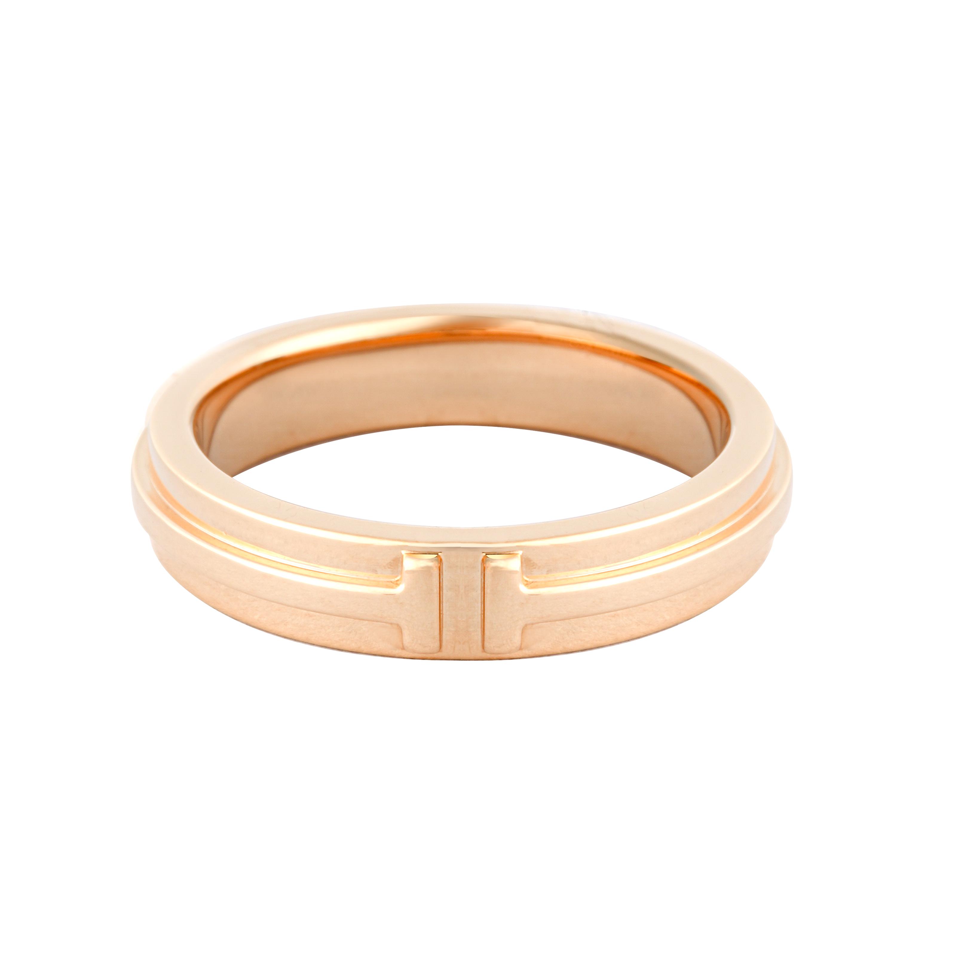 

Tiffany & Co. Серія T Вузькі 4,5 мм Кільця Унісекс кільця GRP09676 Box,7