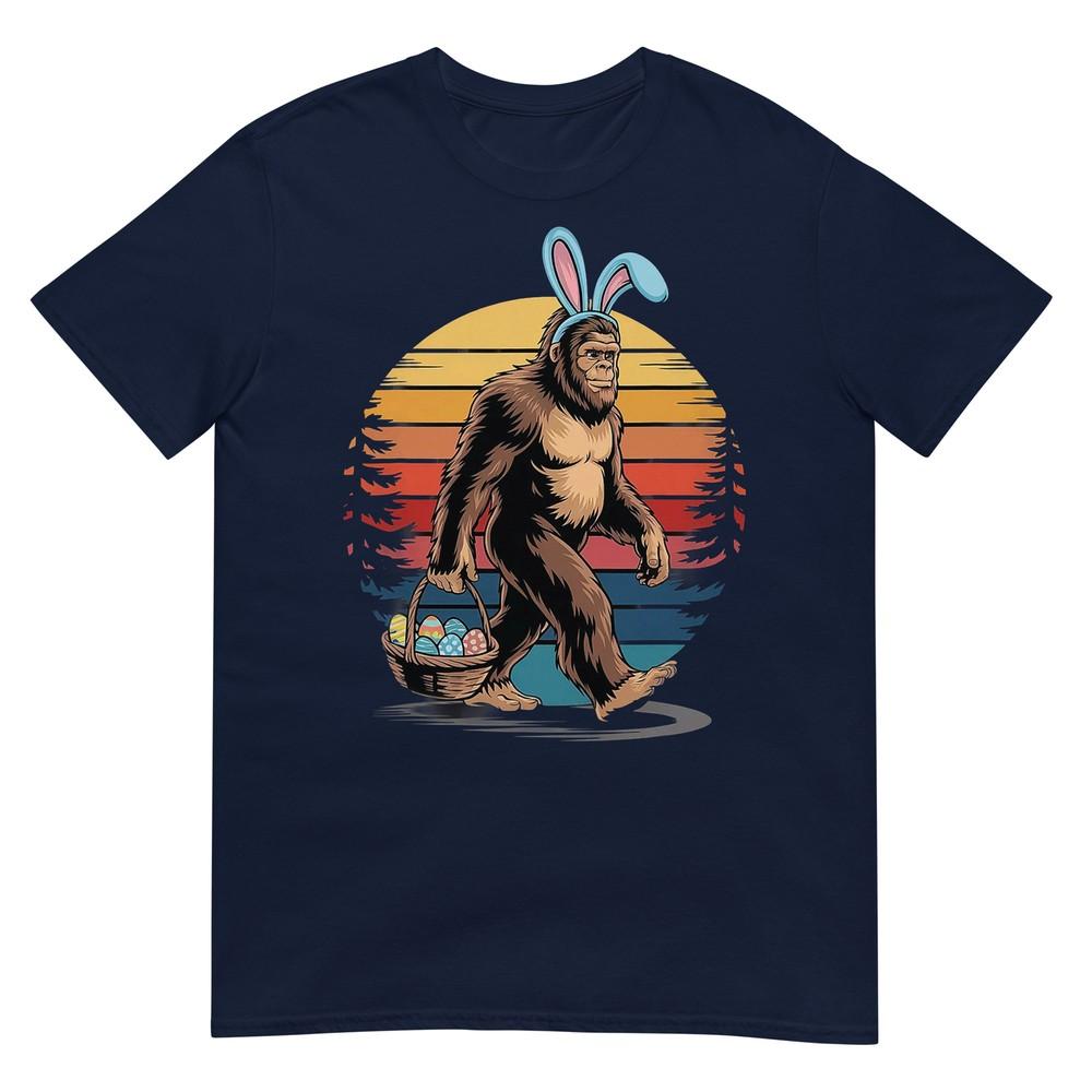 Bigfoot Sasquatch Bunny Easter Eggs Retro Unisex Unisex Kids Tshirt S