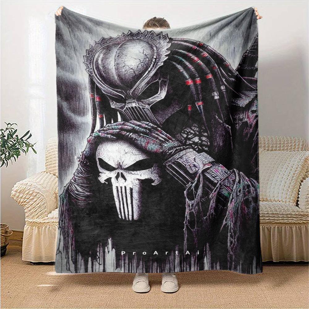Predator Print Flannel Blanket High Quality Warm Comfortable Cover for All Seasons Perfect for Gifts Home Decor