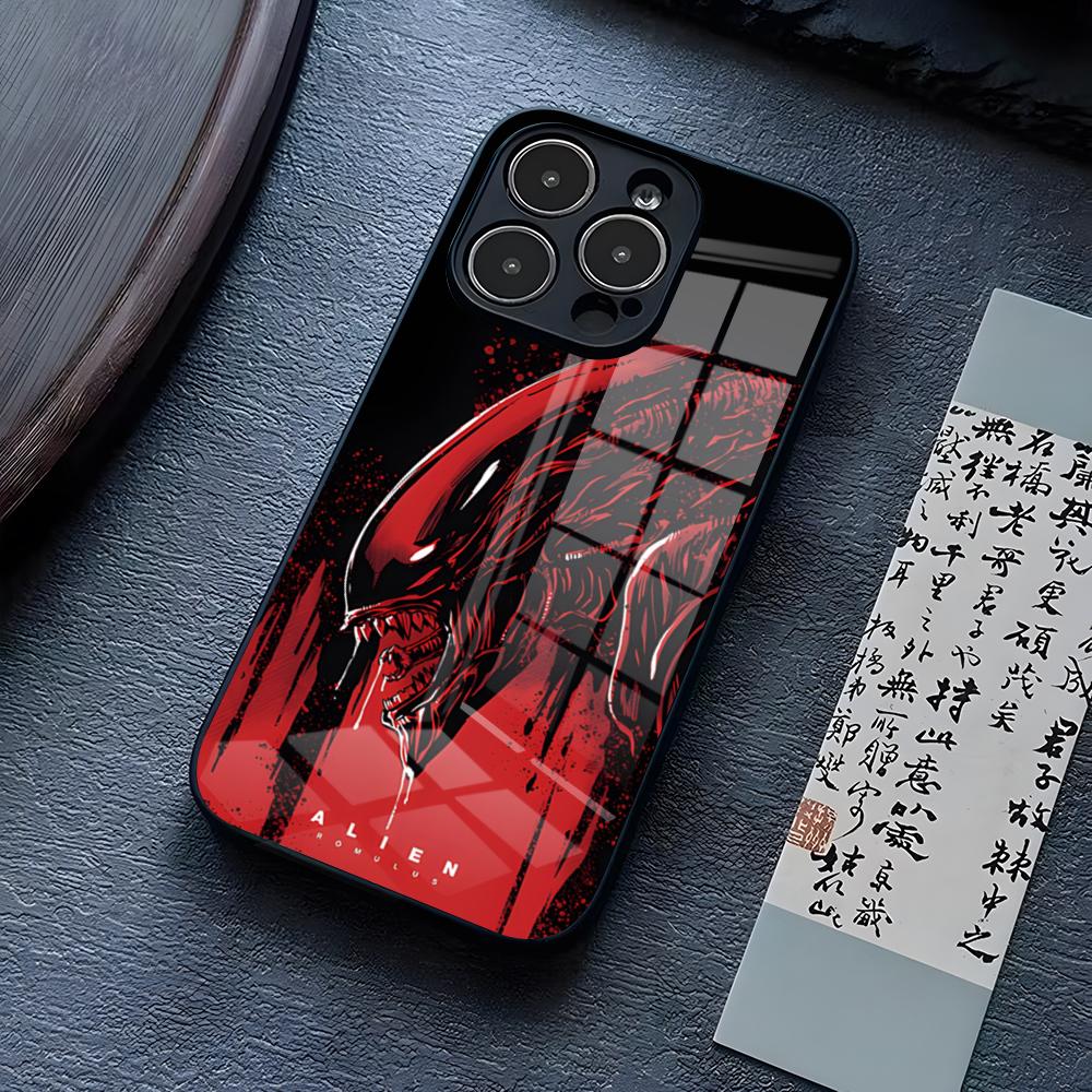 Alien Film Space Horror Movie Phone Case For IPhone 16 Pro Max 17 14 15 Plus 13 Mini 11 12 X XR XS 8 7 Plus SE Glass Cover
