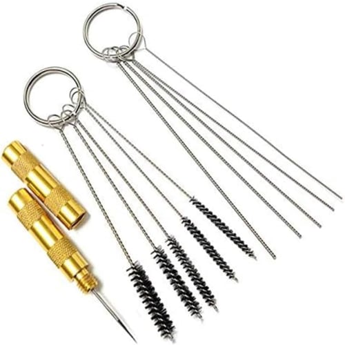Airbrush Cleaner for Spray Guns, Cleaning Set, 11-Piece Needle & Brush Set, Maintenance Set, Airbrush Accessories, Cleaning Needles, Repair Tool Kit