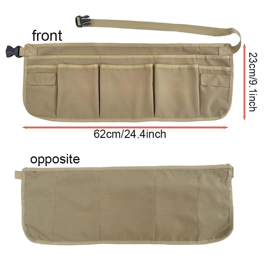 Tool Apron With 12 Pockets Waterproof Adjustable Utility Waist Apron For Builders Carpenters Heavy Duty Work Apron Perfect For Tools And Accessories
