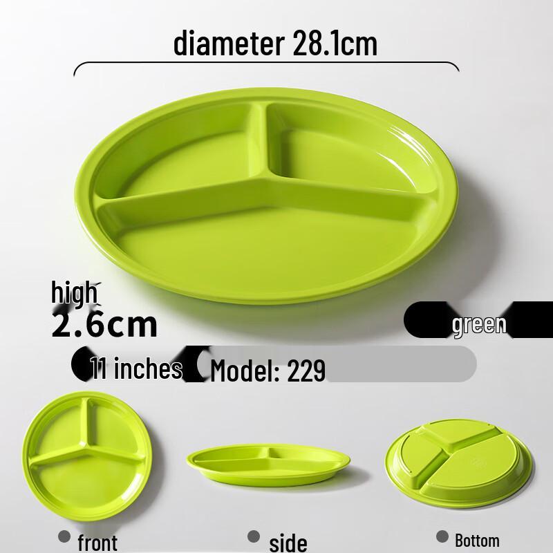 Melamine Divided Meal Tray