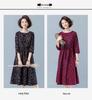 2024 Floral Long-Sleeved Dress for Women, Elegant Spring/Autumn Wear for Middle-Aged to Elderly (Age 40+)