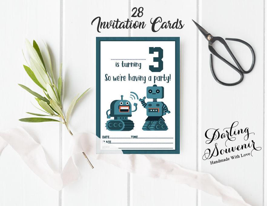 Darling Souvenir Hvit bursdagsinvitasjonskort 28 stk Fyll eller skriv inn tomme invitasjoner Utskrivbare festrekvisita 5 x 7 tommer