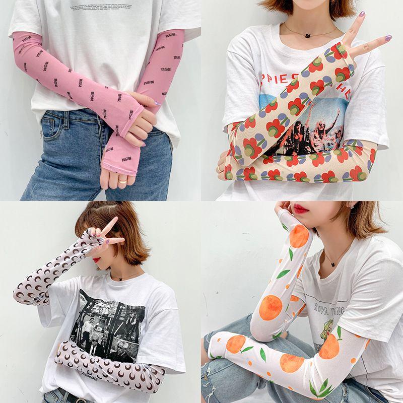 

Cartoon Sun Protection Female Oversleeves Arm Guard Oversleeve Oversleeves Ice Silk Gloves Driving Ice Cute Internet Celebrity Pretty Girl K-style 4 Double random (if you need to specify All yards
