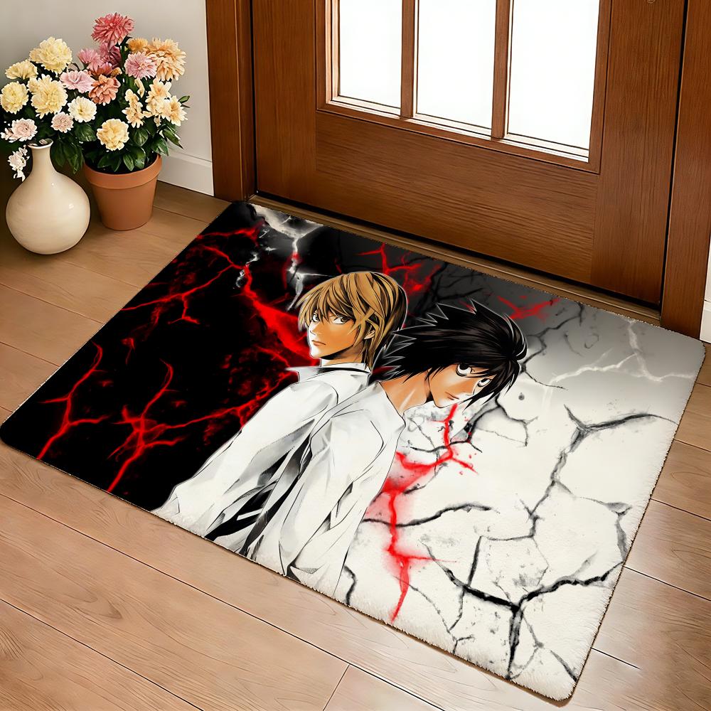 Hot Anime D-Death N-Note Floor Mat Cozy Flannel Soft Thick Non-Slip Mat For Living Room Bedroom Kitchen Decor Rugs