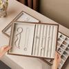 Velvet Wood Rings Tray Exquisite Jewelry Display Tray Multipurpose Ring Earring Holder  Home