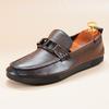 2025 Spring New Loafers Men's Fashion Business Casual Leather Shoes Men's Breathable and Comfortable One-pedal Doudou Shoes