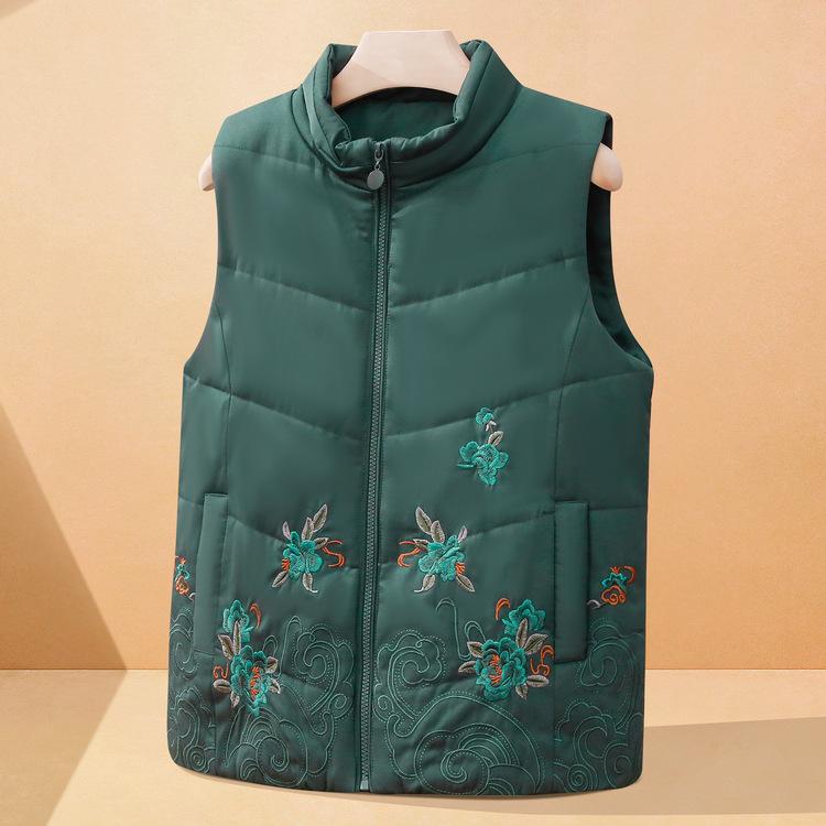 

Зимний жилет бабушки, Девушка среднего и пожилого возраста, Маленький цветок, В жилете, Карман пожилой женщины, Зимний жилет старика, Модный 5XL