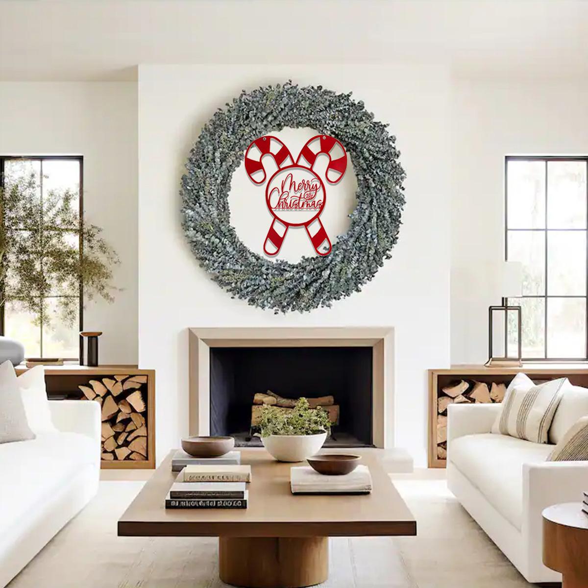 

1Pc Iron Christmas Wall Decoration Sign, Christmas Wall Decoration, Seasonal Decoration, Christmas Decoration, Holiday Gift, Door Hanging, Pat