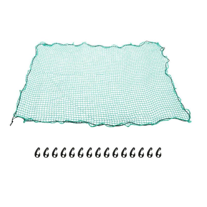 

LEDMOMO Грузовая сетка для кузова пикапа 138x98 для и предотвращения груза с эластичным шнуром для пикапов и прицепов, дюймы, нейлон, износостойкая, легкая, зелёный